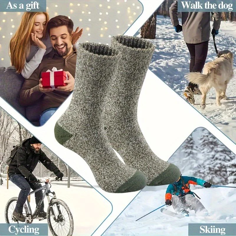 5 Pairs of Men's and Women's Thickened Warm Winter Socks - Image 5