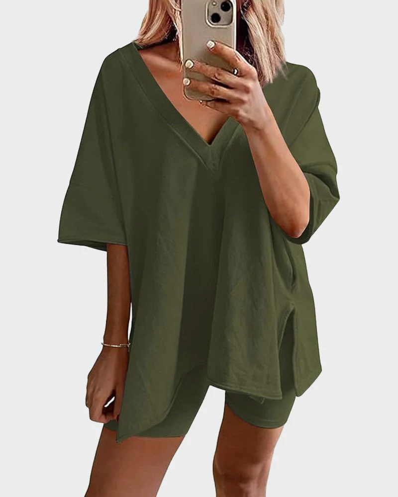 Casual Vibe Comfy Oversized 2-Piece Lounge Set - Image 8