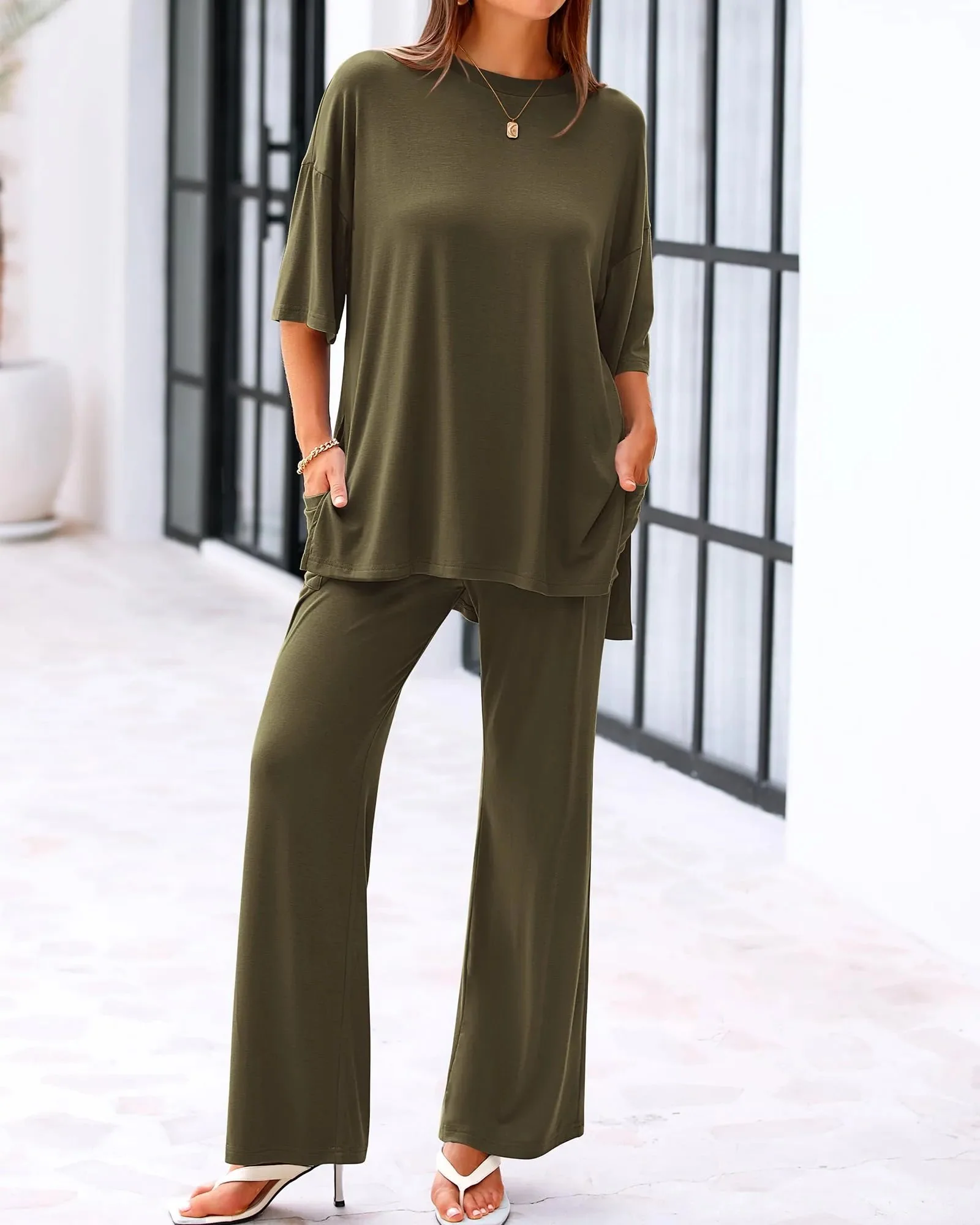 Casual Loose 2-Piece Top & Pants Set - Image 6