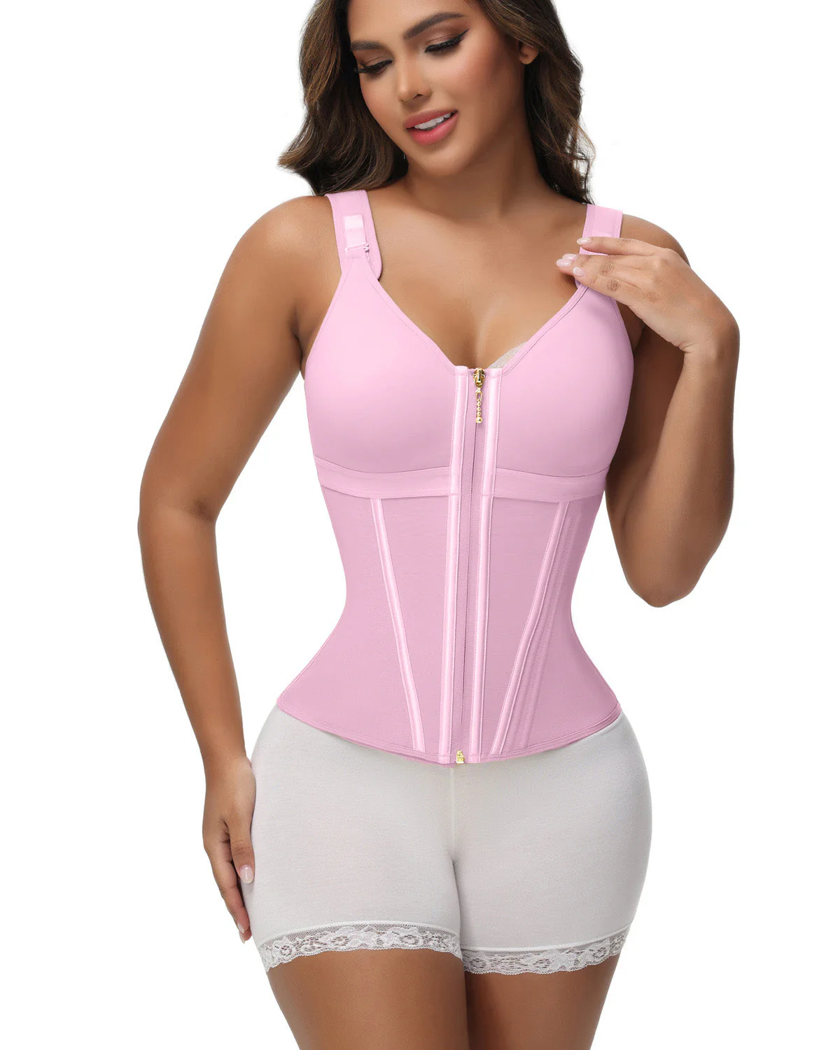 Curvevera™ Extreme Latex Corset Waist Vest With Bra - Image 11