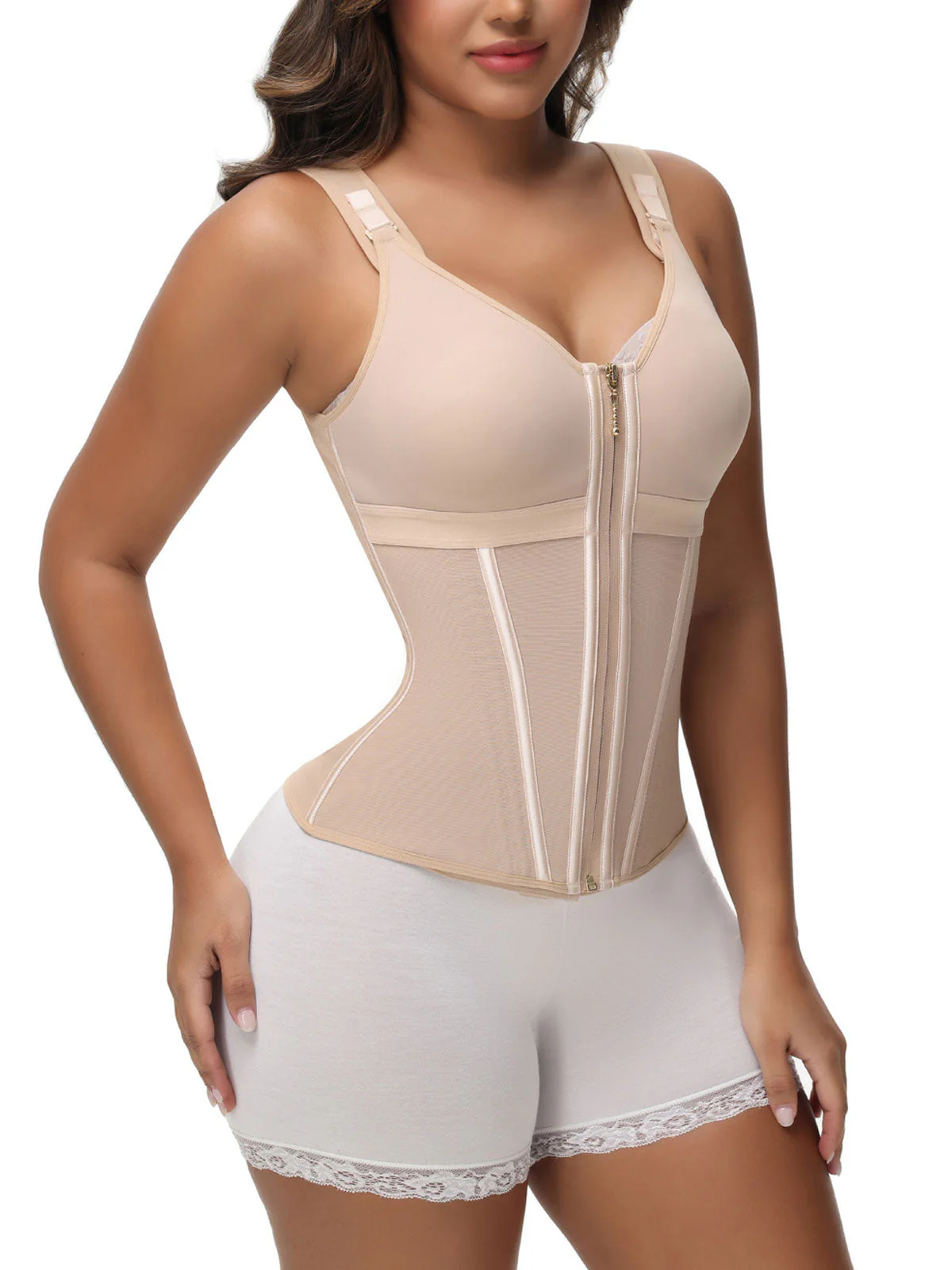 Curvevera™ Extreme Latex Corset Waist Vest With Bra - Image 3