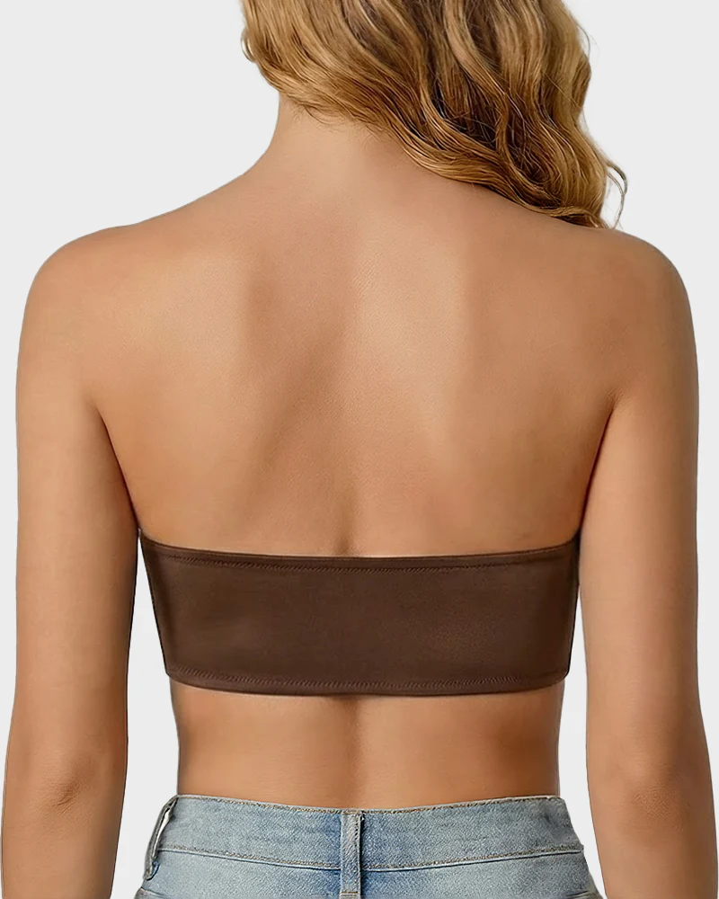 Front Closure Wireless Seamless Bandeau Bra - Image 11