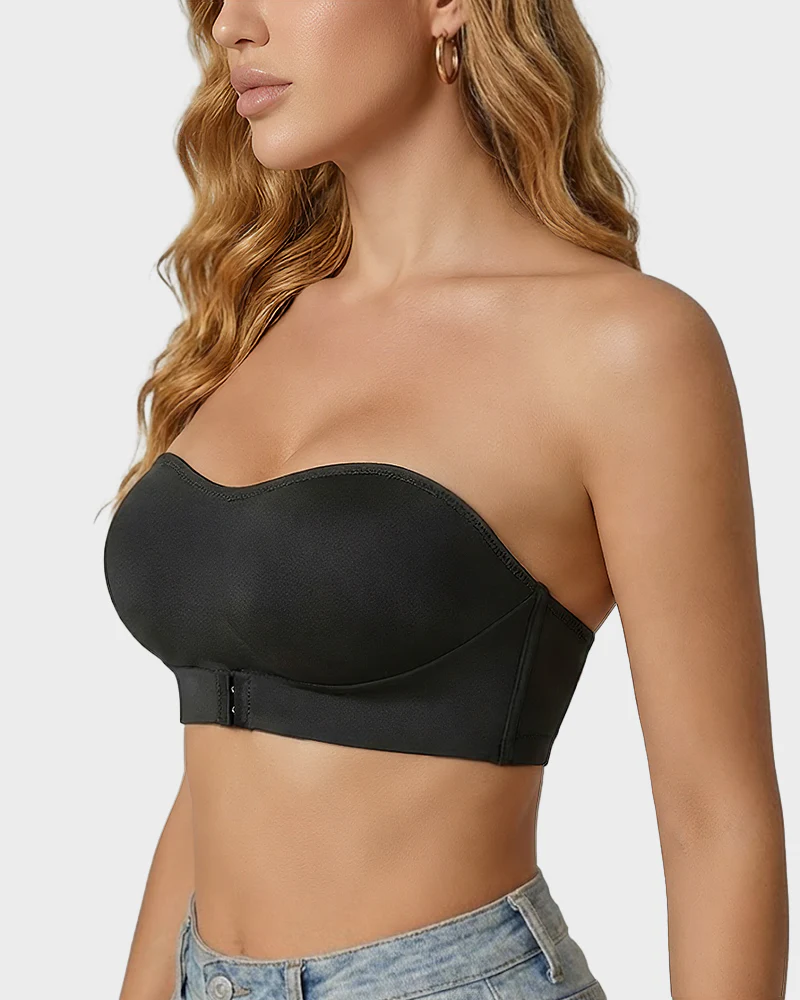 Front Closure Wireless Seamless Bandeau Bra - Image 3