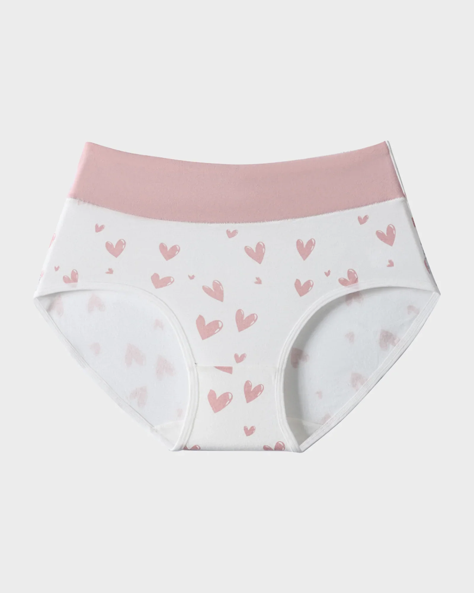 Soft Cotton Heart Print High-Waist Panties (6 Pack) - Image 13