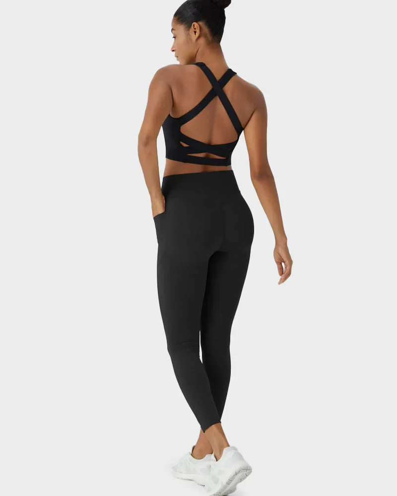Tummy Control Butt-Lifting Training Leggings with Pockets - Image 13