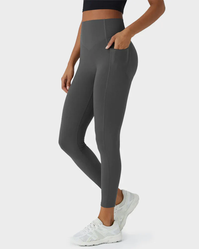Tummy Control Butt-Lifting Training Leggings with Pockets - Image 19