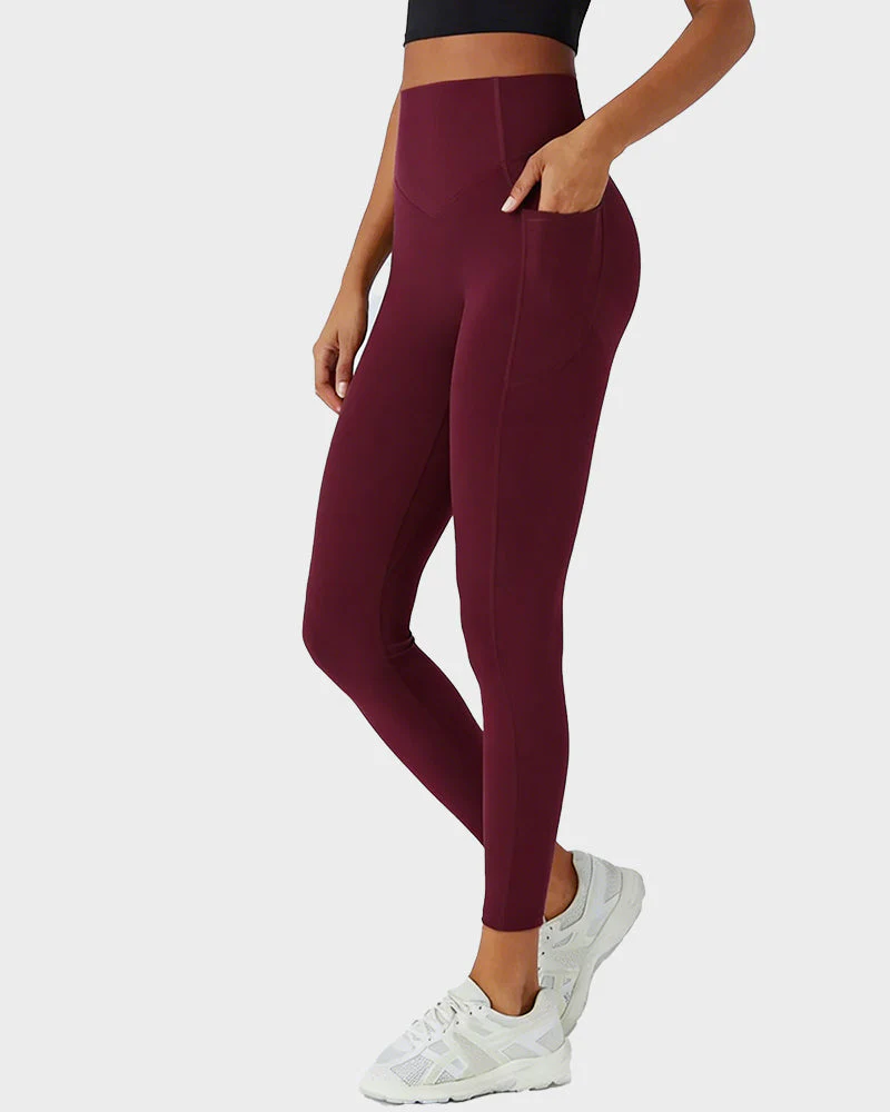 Tummy Control Butt-Lifting Training Leggings with Pockets - Image 39