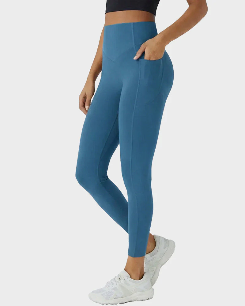 Tummy Control Butt-Lifting Training Leggings with Pockets - Image 41