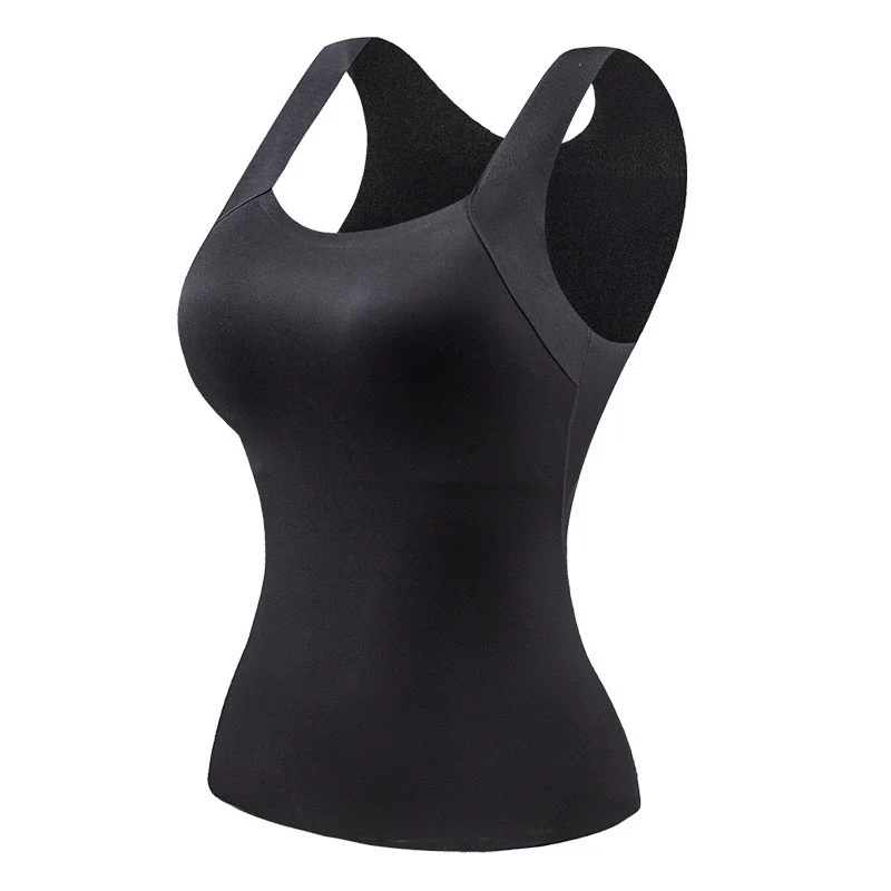 U Neck Shapewear Built-in Bra Tank - Image 10