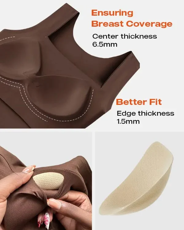 U Neck Shapewear Built-in Bra Tank - Image 4