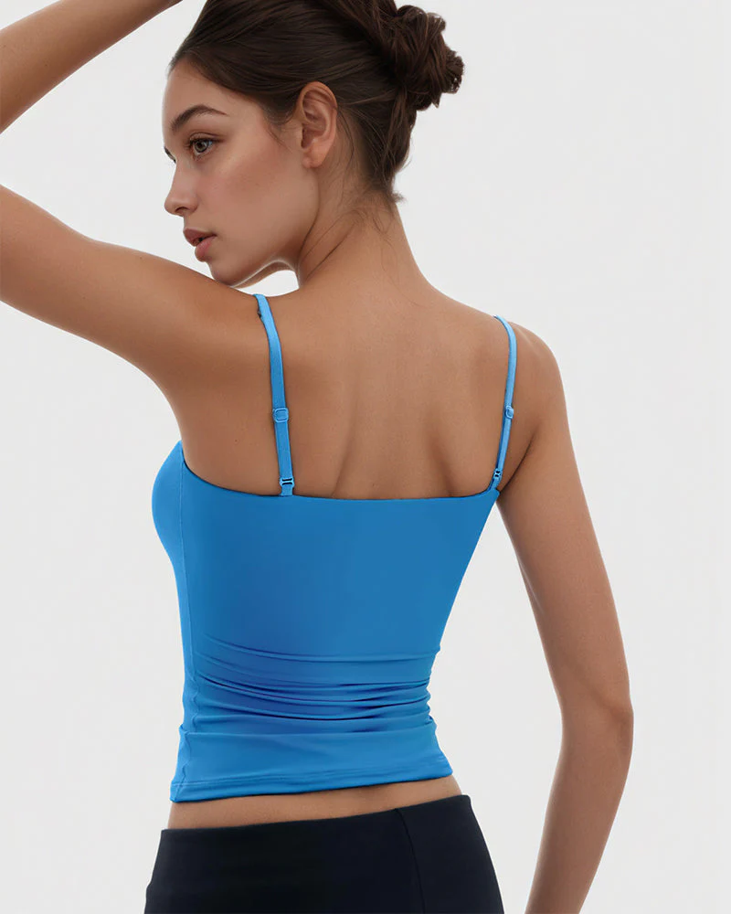 Minimalist Slim Tank Top – Square Neck & Adjustable Straps - Image 11