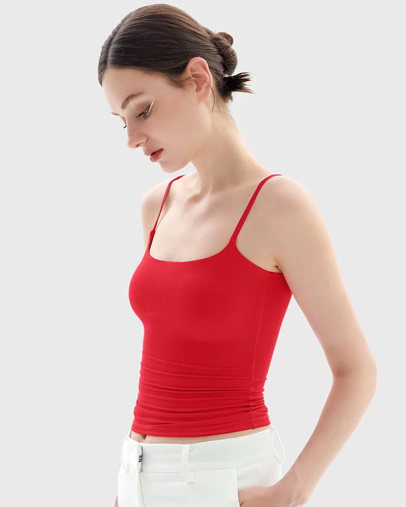 Minimalist Slim Tank Top – Square Neck & Adjustable Straps - Image 13
