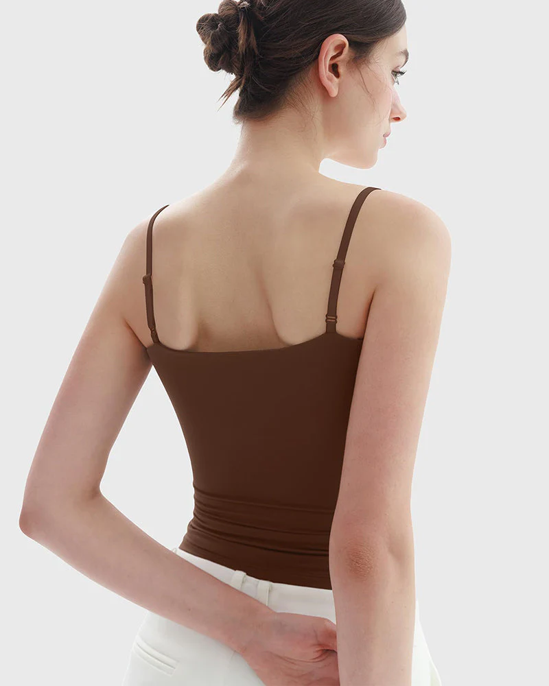 Minimalist Slim Tank Top – Square Neck & Adjustable Straps - Image 16