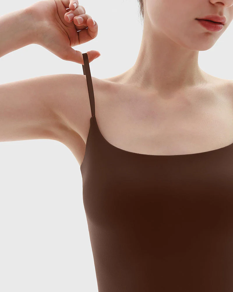 Minimalist Slim Tank Top – Square Neck & Adjustable Straps - Image 18