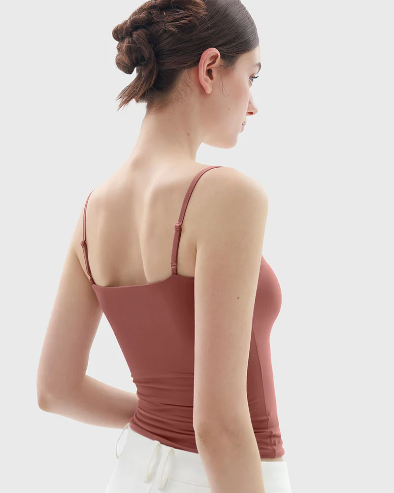 Minimalist Slim Tank Top – Square Neck & Adjustable Straps - Image 21