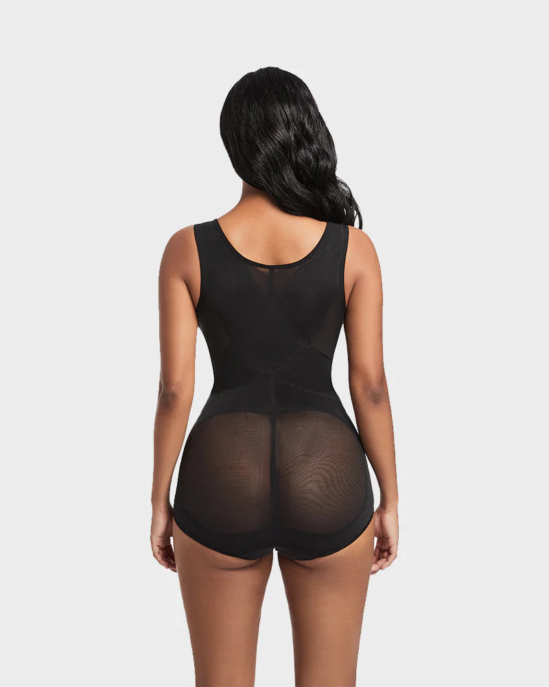 Open Bust Cross Compression Body Shaper - Image 5