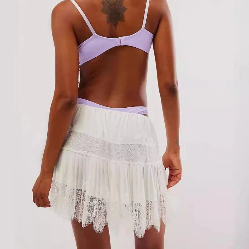 Pearl Lace Mini Skirt - Image 5