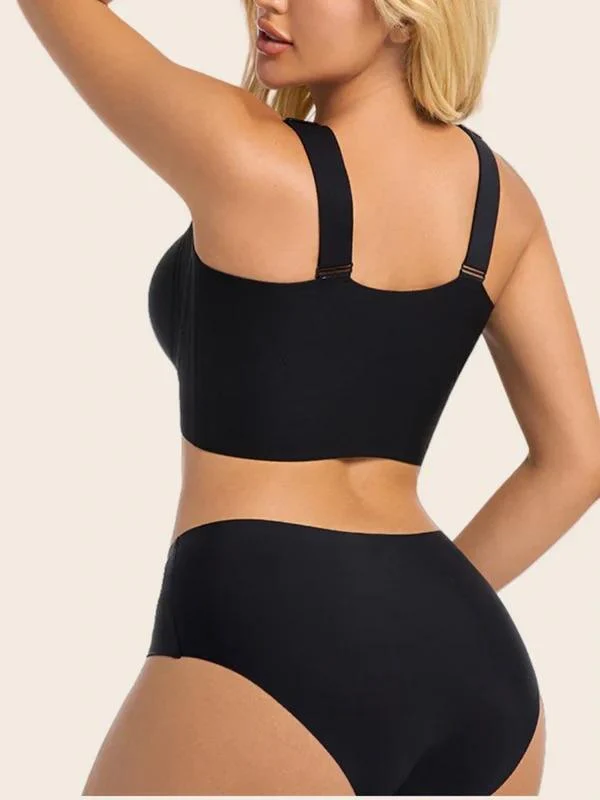 Plus Size Wireless Front-Close Comfort Jelly Bra - Image 9