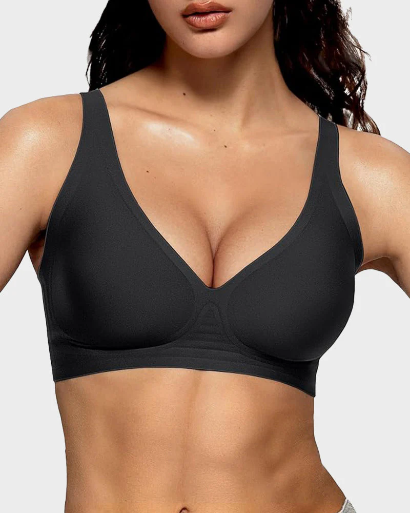 Seamless Deep V Push-Up Wireless Bra - Image 10