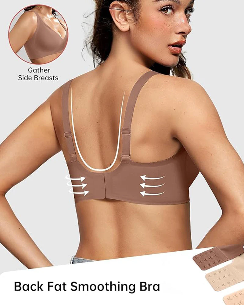 Seamless Deep V Push-Up Wireless Bra - Image 4