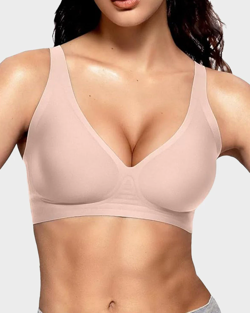 Seamless Deep V Push-Up Wireless Bra - Image 6