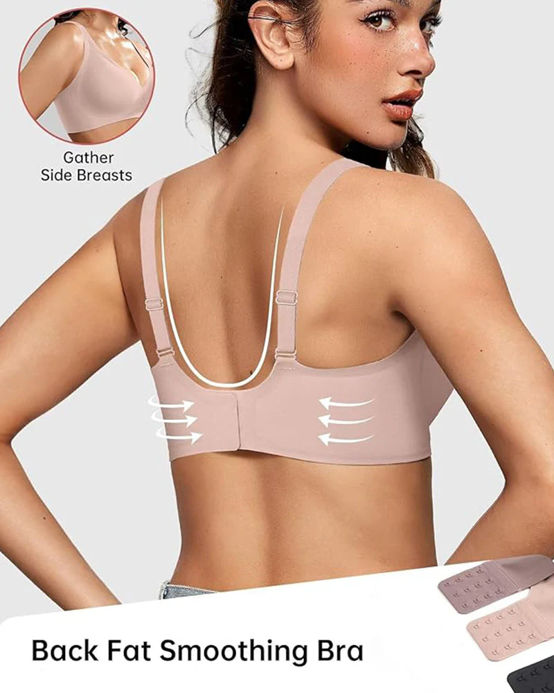 Seamless Deep V Push-Up Wireless Bra - Image 8