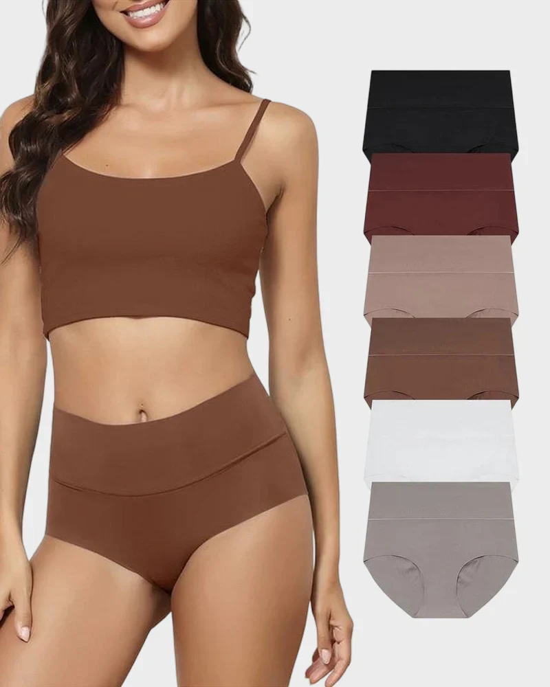 Seamless High-Waist No Show Comfort Panties (6 Pack) - Image 9