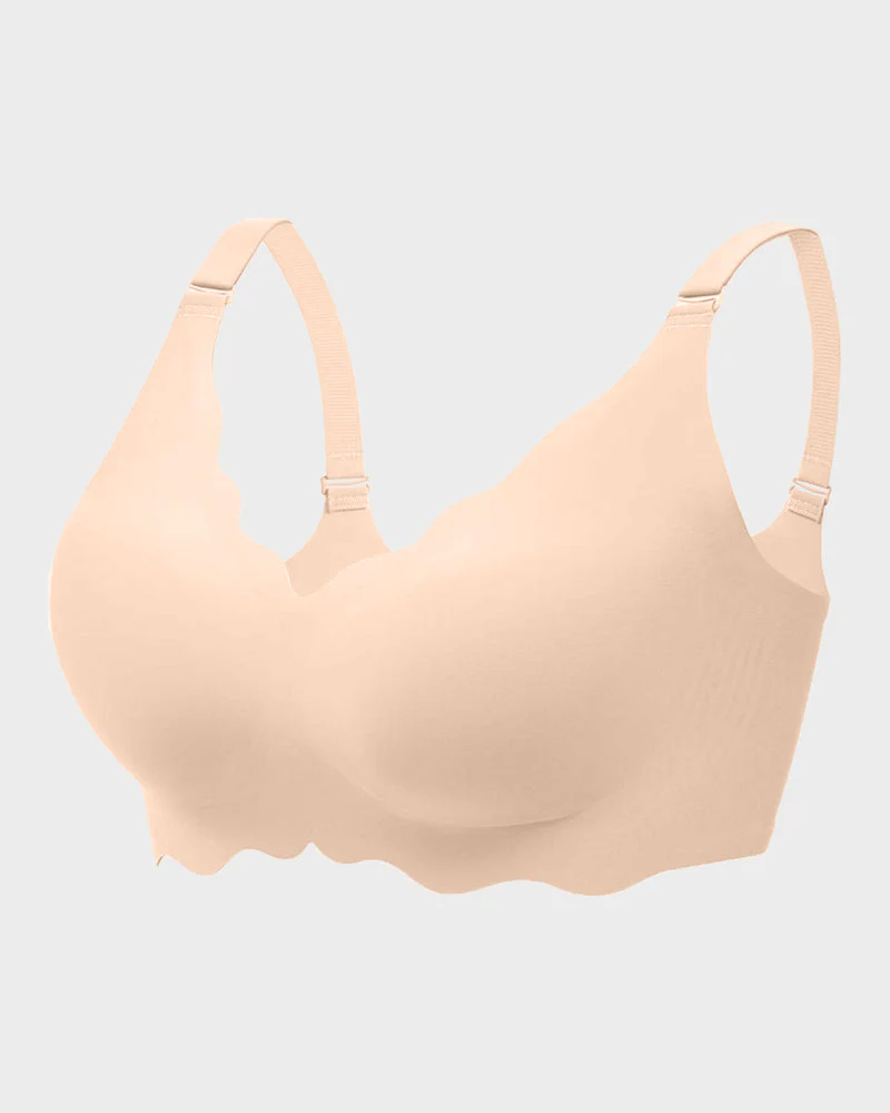 Soft Full Coverage Scalloped Wireless Jelly Bra - Image 13