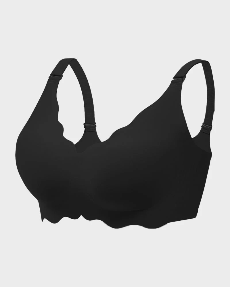 Soft Full Coverage Scalloped Wireless Jelly Bra - Image 6