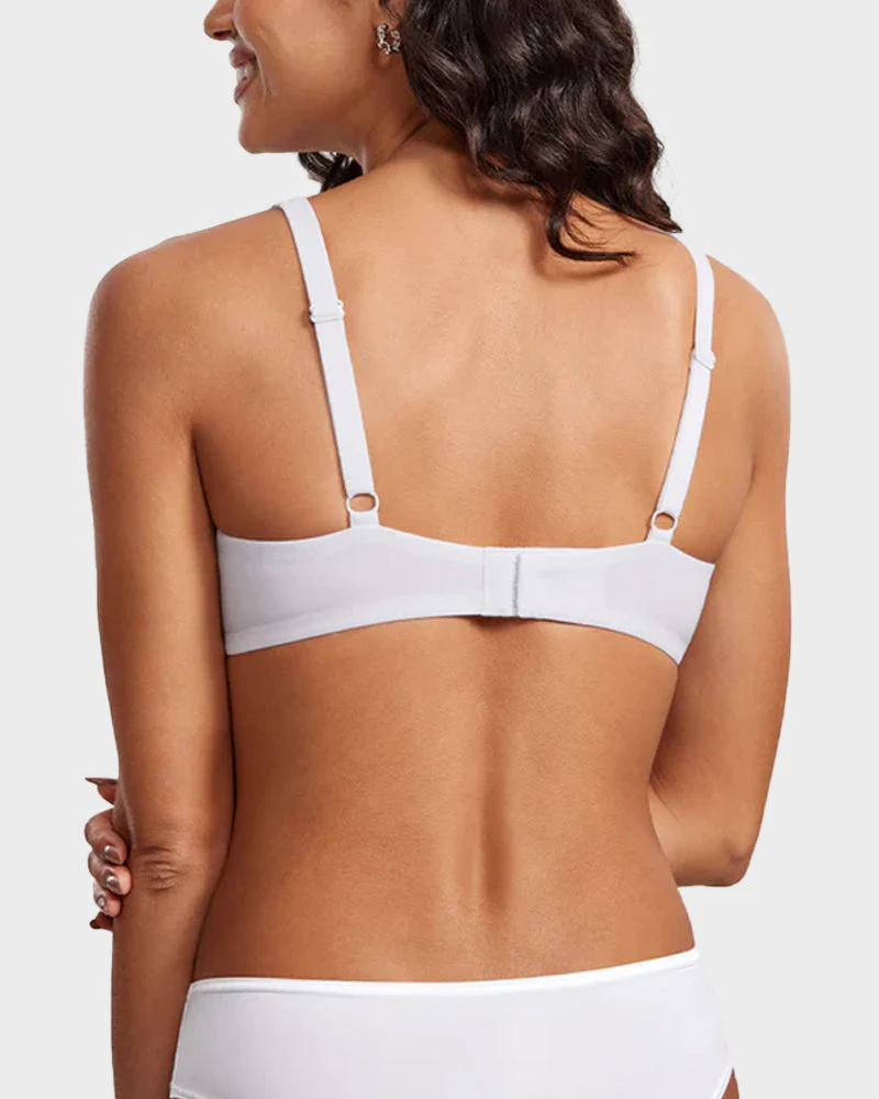 Underwire Support Seamless Unlined Balconette Bra - Image 10