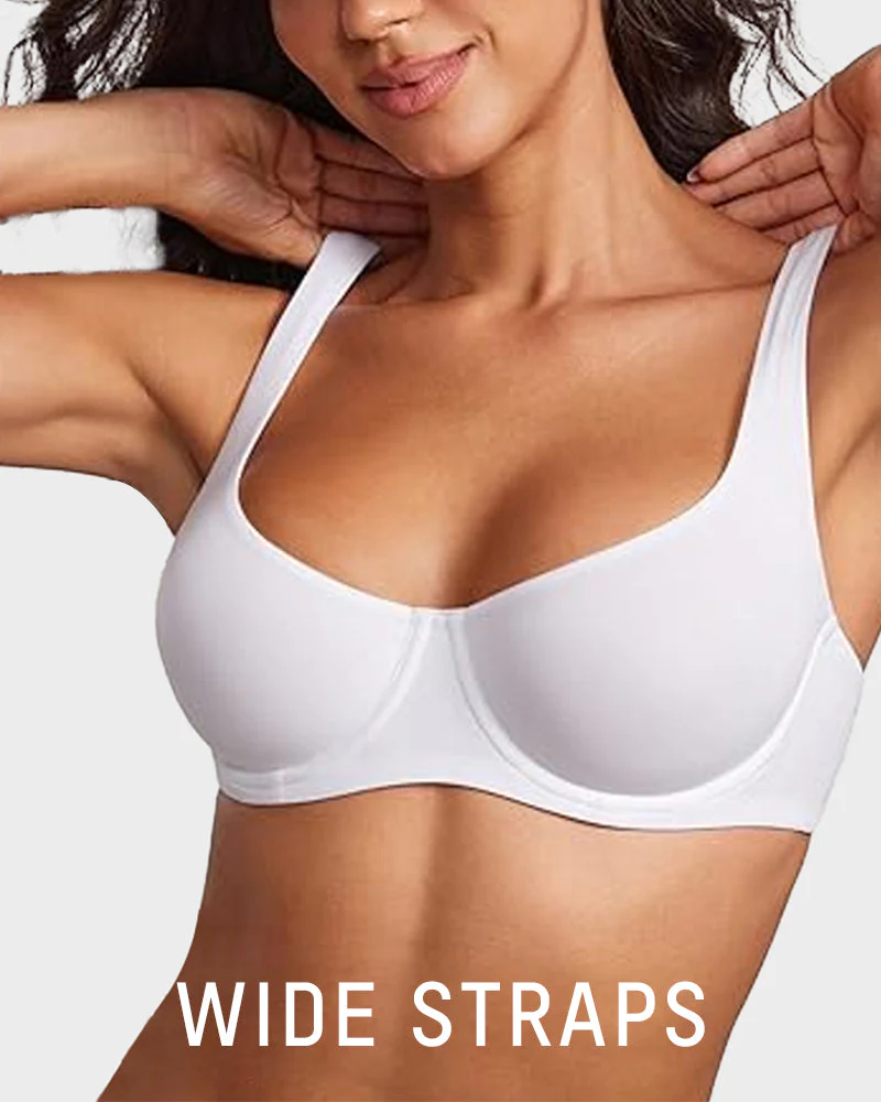 Underwire Support Seamless Unlined Balconette Bra - Image 9