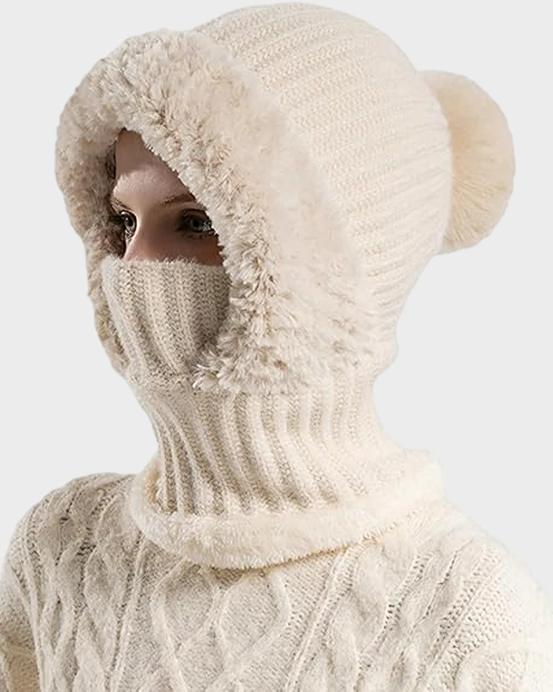 Thick Warm Knit Beanie with Pom Pom for Winter - Image 9