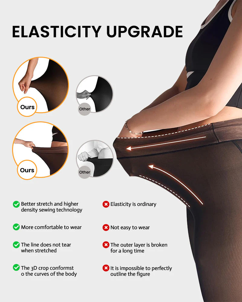 Translucent Fleece Lined Tights - Image 10