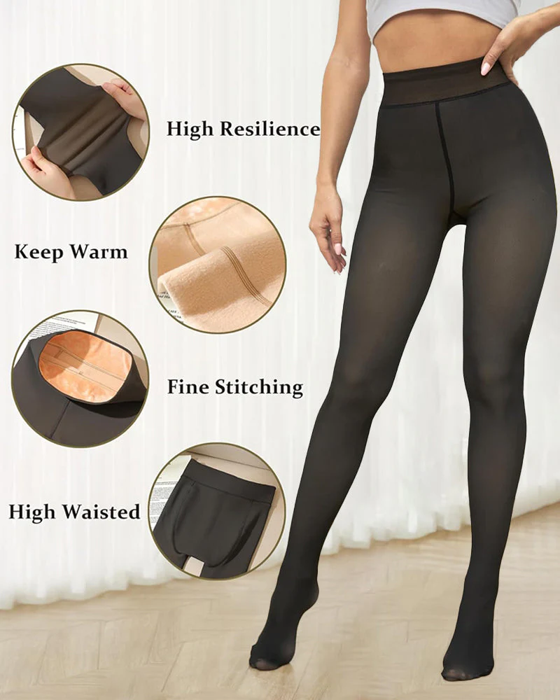 Translucent Fleece Lined Tights - Image 8