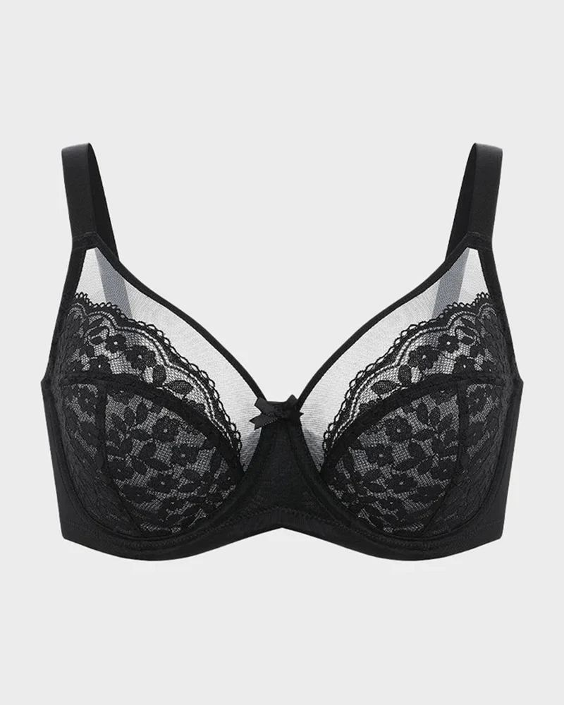 Floral Lace Minimizer Comfort Bra - Image 19