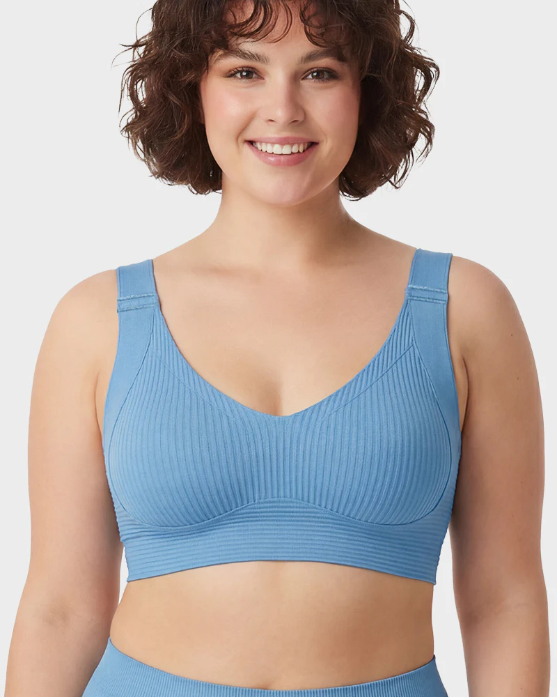 ️Women's Ribbed Push Up Adjustable Wireless Bra - Image 20