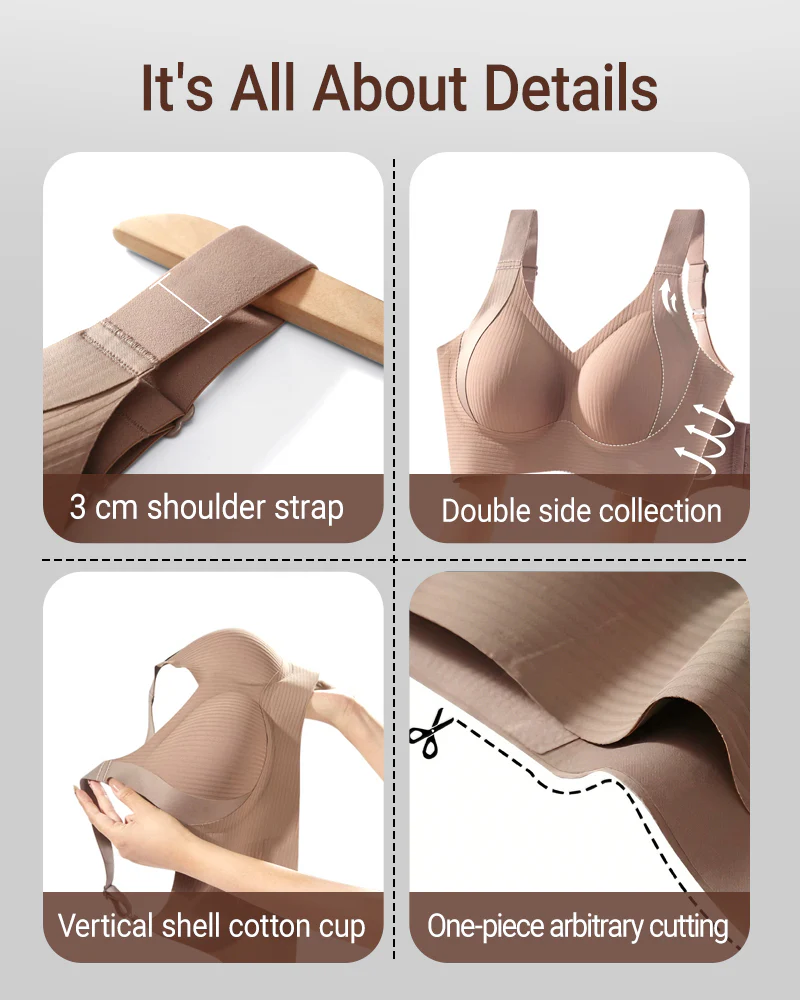 ️Women's Ribbed Push Up Adjustable Wireless Bra - Image 6