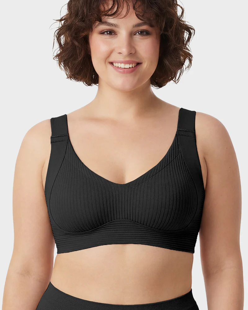 ️Women's Ribbed Push Up Adjustable Wireless Bra - Image 9