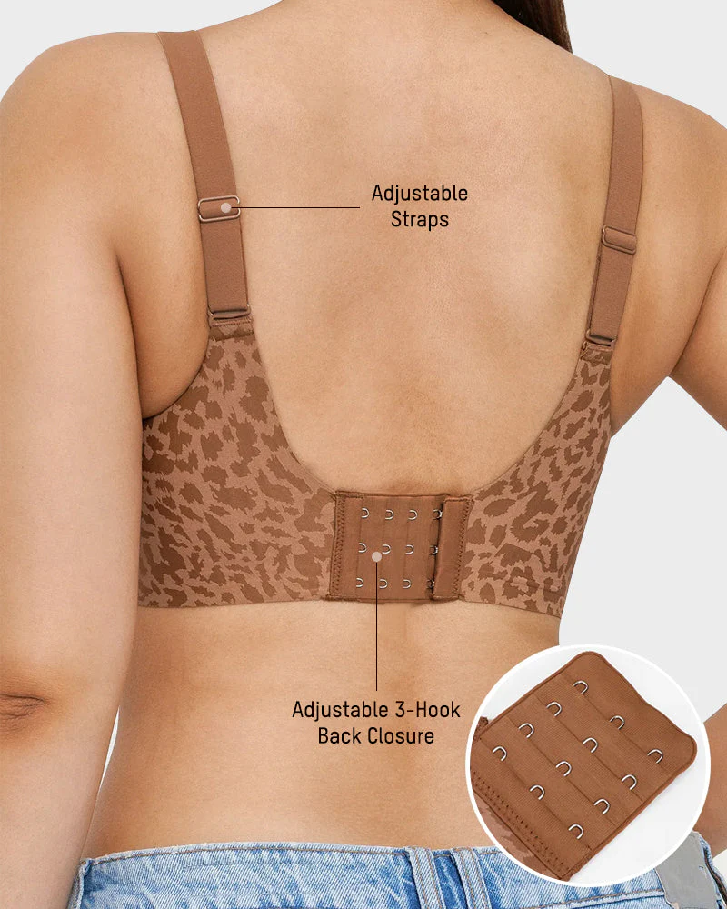 Wireless Leopard V-Neck Contour Bra - Image 7