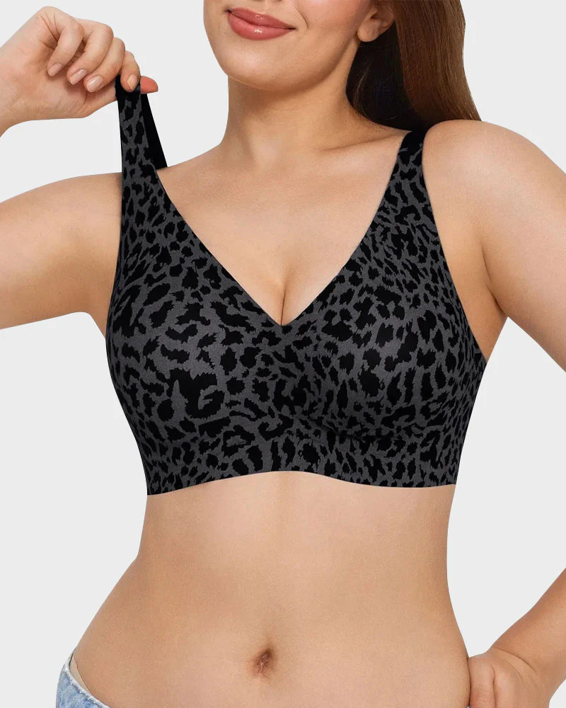 Wireless Leopard V-Neck Contour Bra - Image 8