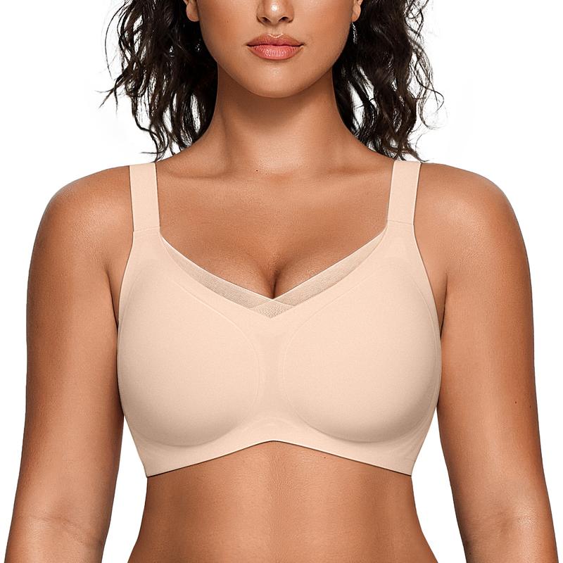Womens Wireless Bras V Mesh Comfortable Bralette Supportive - Image 17