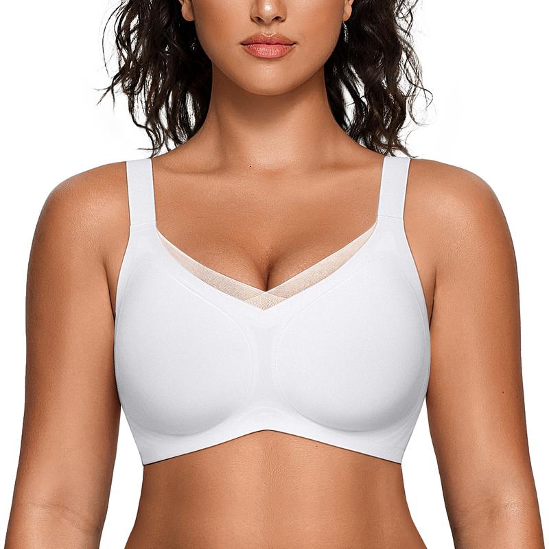 Womens Wireless Bras V Mesh Comfortable Bralette Supportive - Image 19