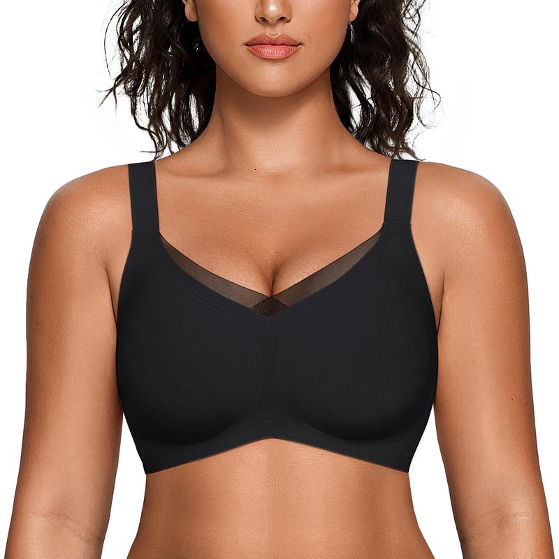 Womens Wireless Bras V Mesh Comfortable Bralette Supportive - Image 21