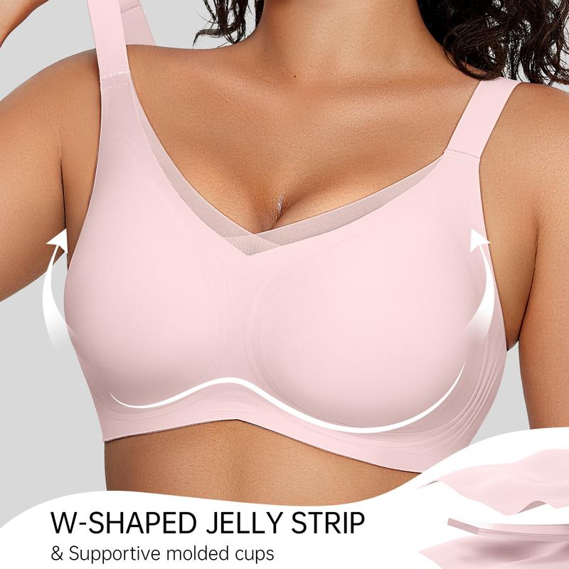 Womens Wireless Bras V Mesh Comfortable Bralette Supportive - Image 3
